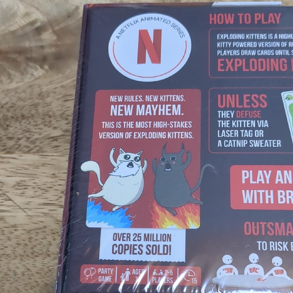 NWT Exploding Kittens Good vs Evil Cat Toy Red - Picture 5 of 10